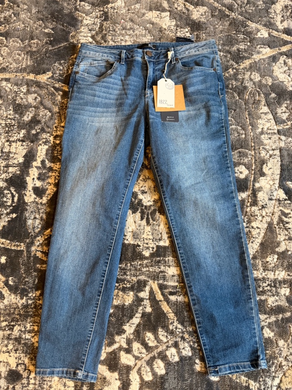 1822 Denim Blue Skinny Jeans size 14  NWT